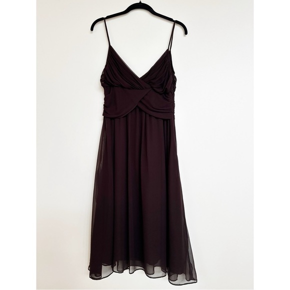 Theory Vintage y2k Silk Dress Chocolate Brown - Picture 1 of 9